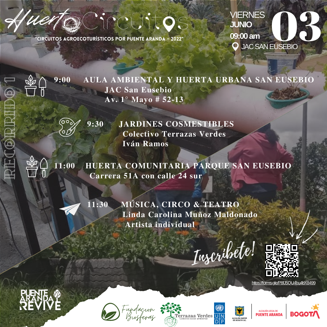 You are currently viewing ¡Inscríbete!   1° Recorrido: Viernes 3 Junio – Aula ambiental & Huerta urbana San Eusebio #HuertoCircuitos