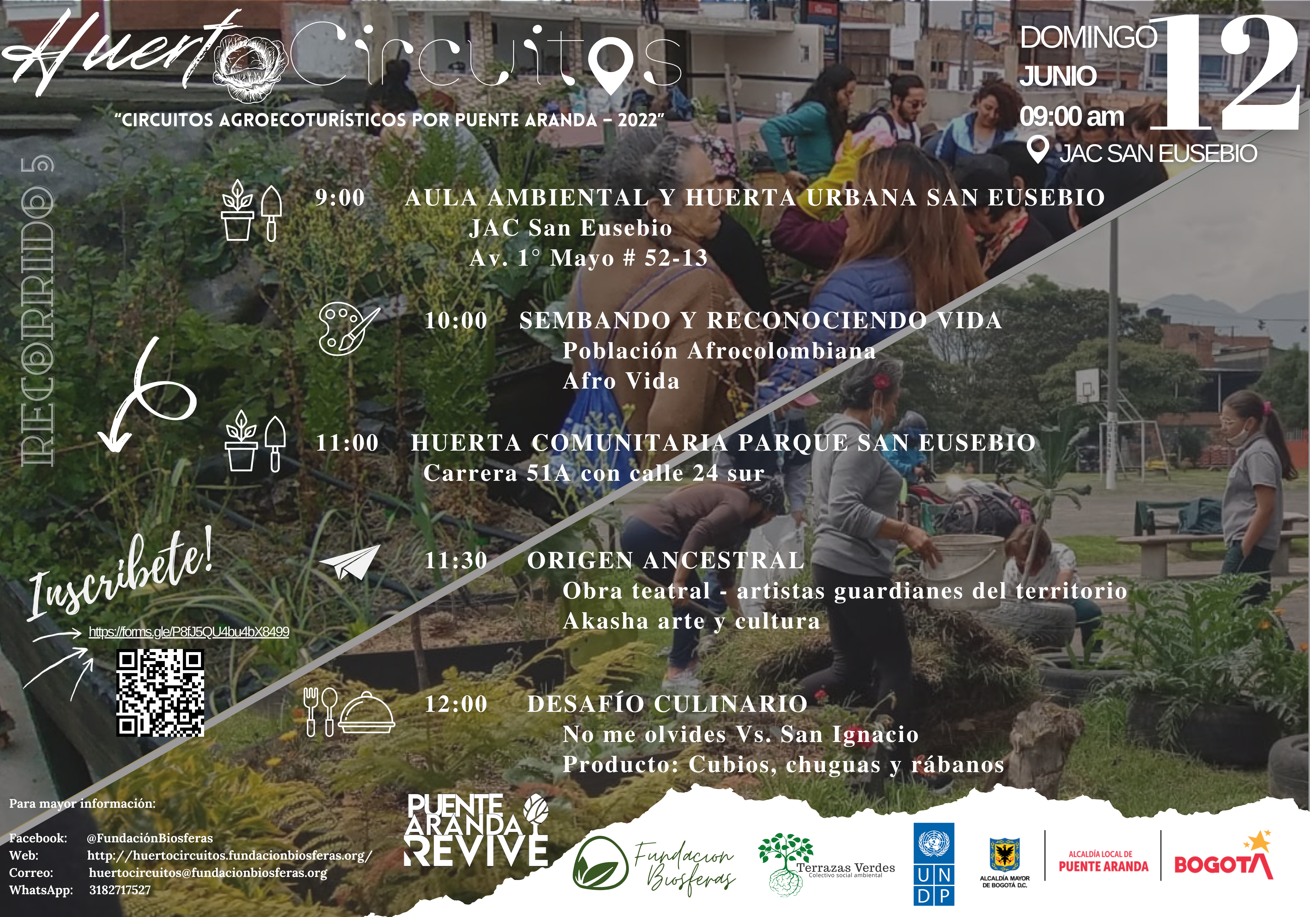 You are currently viewing ¡Inscríbete!   5° Recorrido: Domingo 12 Junio – Aula Ambiental & Huerta urbana Comunitaria Parque San Eusebio #HuertoCircuitos